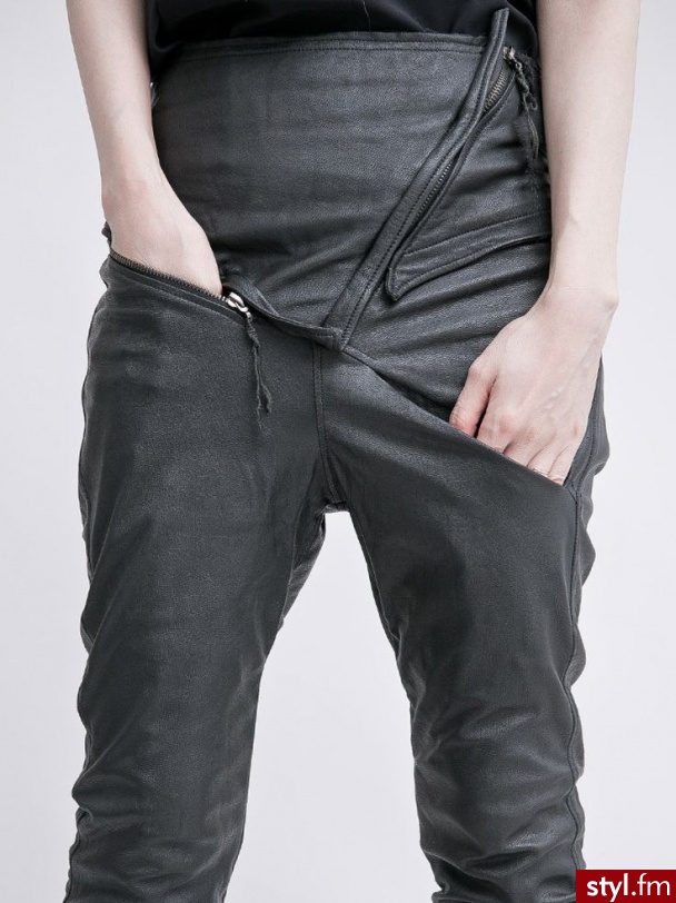 Skórzane Spodnie Moda