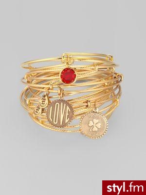 Miłość i Szczęście - złota bronsoletka Alex and Ani - 178$ - Pozostałe Dodatki Moda