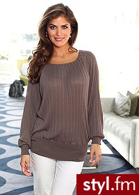 Bonprix Sweter brunatny 917881_1142 - Swetry Ciuchy Moda