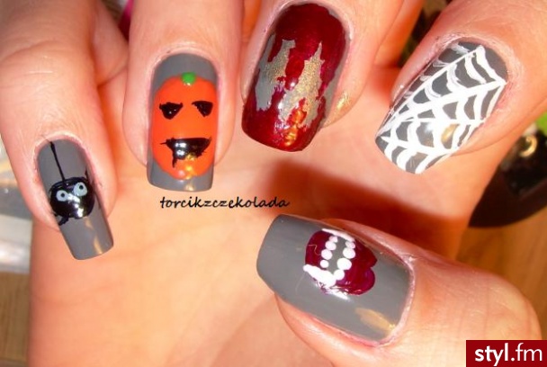 halloween'owe :D - Naturalne Paznokcie
