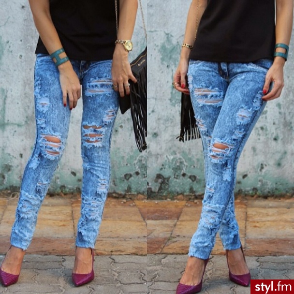 Jeansy Spodnie Moda