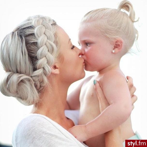 Blond Warkocze Proste Na co dzień Długie Fryzury