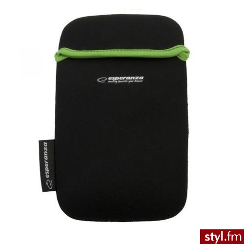 ESPERANZA ETUI DO TABLETU 7 CALI CZARNO-ZIELONY (ET171G) - Portfele i etui Dodatki Moda