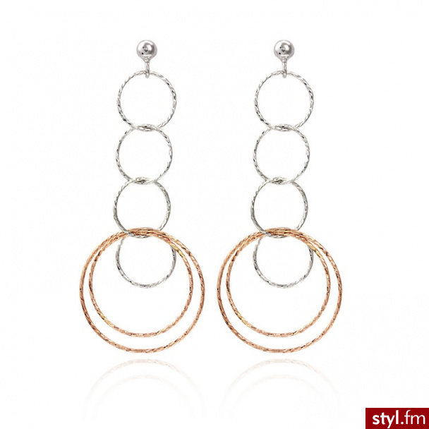 Dandelio Kolczyki Diamentowane Koła NCL-KOL-0033 - Kolczyki Biżuteria Moda