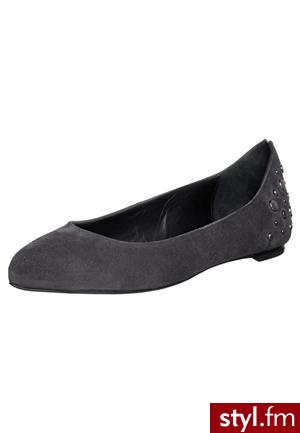 McQ Alexander McQueen Baleriny szary - Balerinki Buty Moda