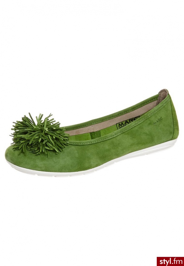 Marc JANINE Baleriny zielony 16500338 - Balerinki Buty Moda
