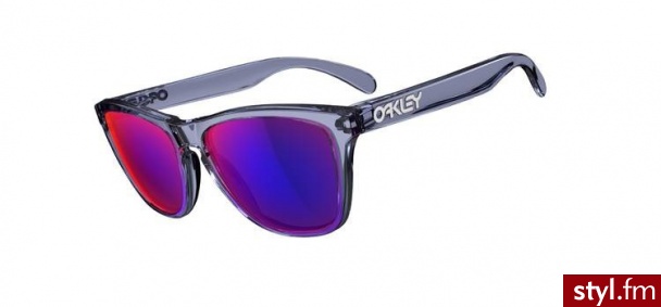 Oakley Okulary Frogskins Crystal Black/Positive Red Iridium 24-304 - Okulary Dodatki Moda