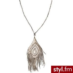 AURELIE BIDERMANN - SILVER PEACOCK FEATHER NECKLACE - Polyvore. Pobrano ze strony: http://www.polyvore.com/aurelie_bidermann_silver_peacock_feather/thing?id=9593066 - Pozostałe Dodatki Moda