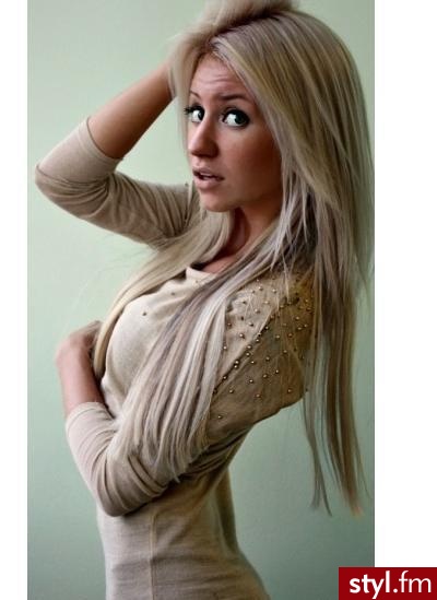 Blond Rozpuszczone Proste Na co dzień Długie Fryzury