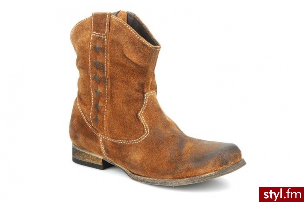 Timeless PÓŁBUTY I BOTKI FAR WEST BY (BRĄZOWY) (Brązowy) - Botki Buty Moda