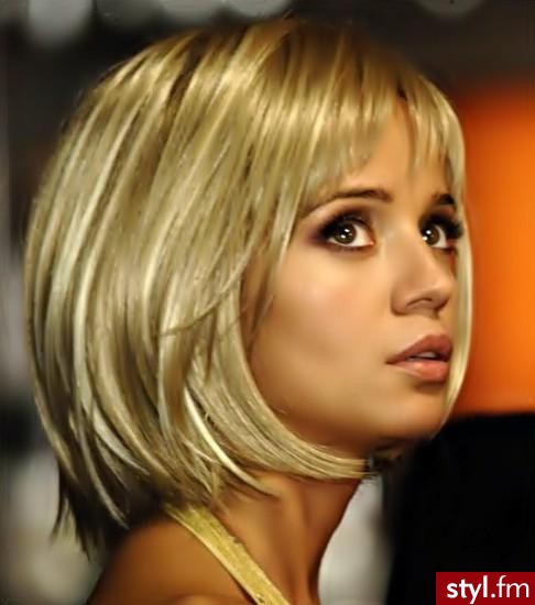 Blond Rozpuszczone Proste Na co dzień Krótkie Fryzury