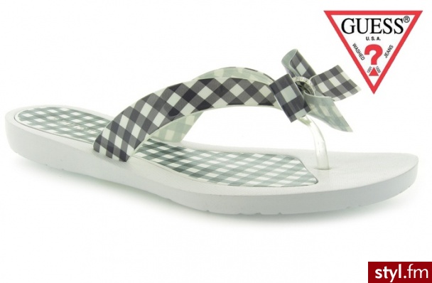Guess TUTU2 THONG INFRADITO SYNTHE BLUE - Klapki Buty Moda
