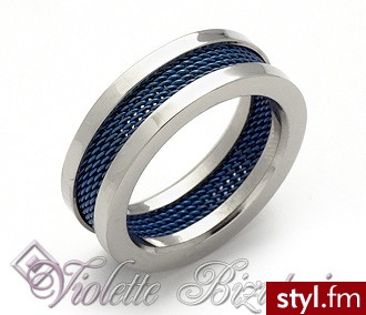 Obrączka pleciona Stal Szlachetna nr.kat 4019 - Pierścionki Biżuteria Moda