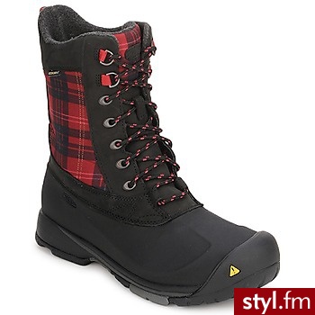 Keen BUTY SNOWDEN Black / Red - Kozaki Buty Moda
