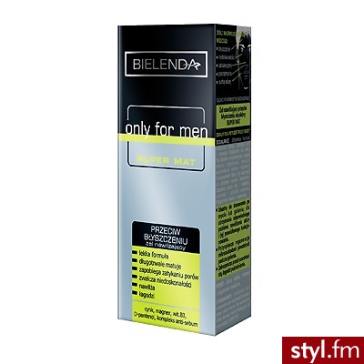 Bielenda only for men SUPER MAT Żel nawilżający przeciw błyszczeniu się skóry - Dzienne Makijaże
