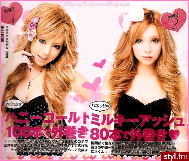 <3. gyaru *__* - Kręcone Na co dzień Średnie Fryzury