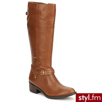 Guess BUTY ELYSA CAMEL - Kozaki Buty Moda