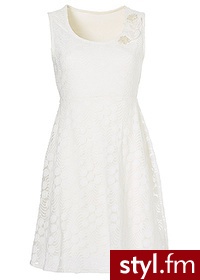Bonprix Sukienka ecru 916279_23937 - Pozostałe Sukienki Moda