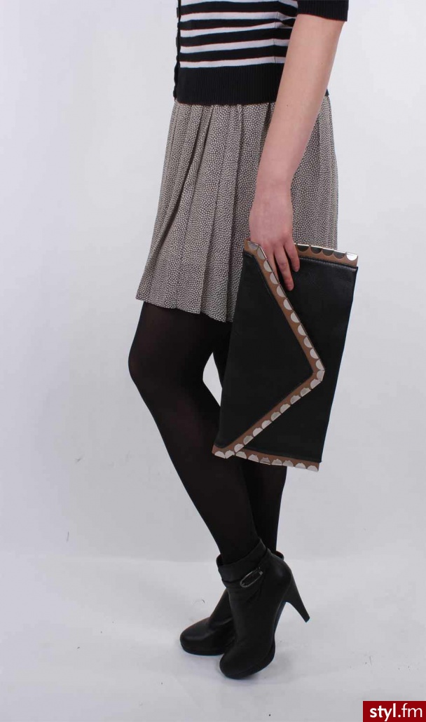 Czarna kopertówka - Kopertówka Torebki Moda