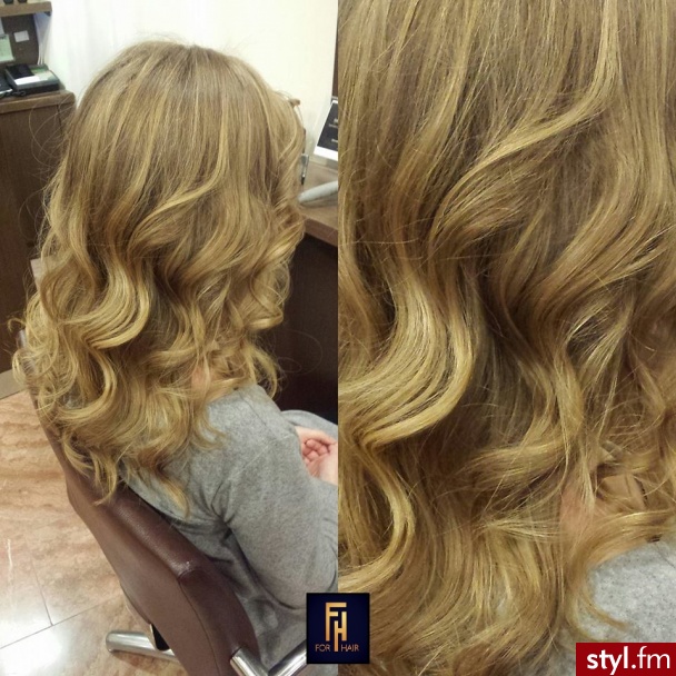 https://www.facebook.com/For-Hair-310254328991234/ - Blond Rozpuszczone Kręcone Na co dzień Długie Fryzury