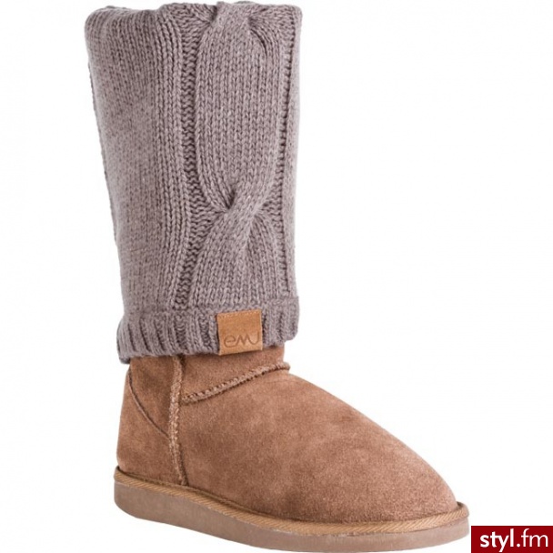 EMU Australia Getry Johanna Boot Cuff Mushroom Brązowy - Emu Buty Moda