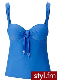 Bonprix Top plażowy na fiszbinach niebieski 943141_17251 - Na plażę Bielizna Moda