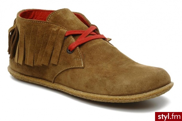 Kickers PÓŁBUTY I BOTKI MINO BY (Beżowy) - Botki Buty Moda