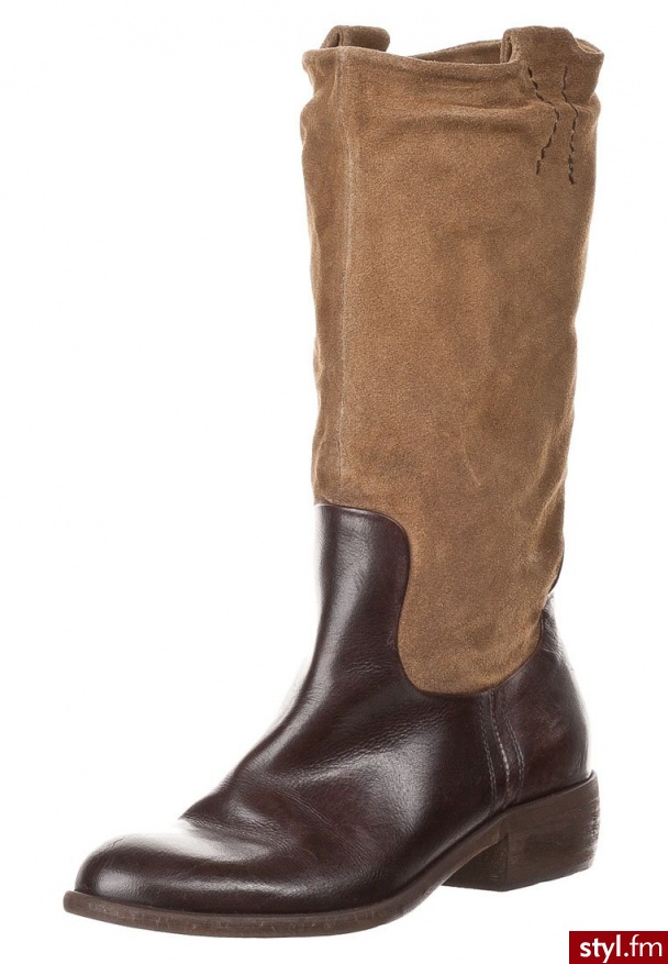 Pier One Kozaki  brązowy - Kozaki Buty Moda