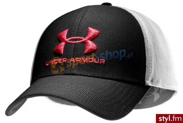 Under Armour Czapka z daszkiem Script Logo Stretch Fit (czarna) (1236828-001) - Nakrycia głowy Dodatki Moda