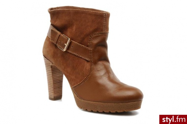 Via Uno PÓŁBUTY I BOTKI URANIA BY VIA UNO (Beżowy) - Botki Buty Moda
