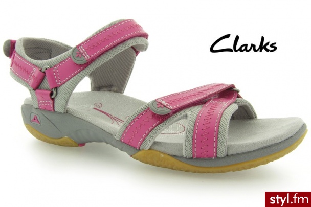 Clarks Isna Pebble Fuchsia Leather - Sportowe Buty Moda