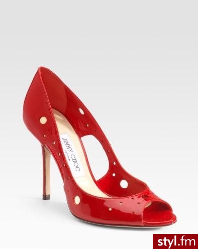 Piękne czerwone szpilki wykonane z lakierowanej skóry. Jimmy Choo, cena: $625 - Pozostałe Buty Moda