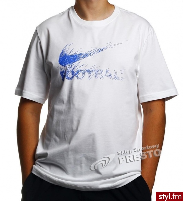 Koszulka męska Football Swoosh Nike - biały (419581100) - Sportowe Buty Moda