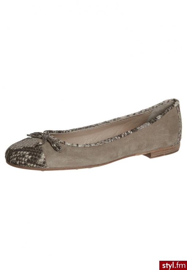 Homers Baleriny szary - Balerinki Buty Moda