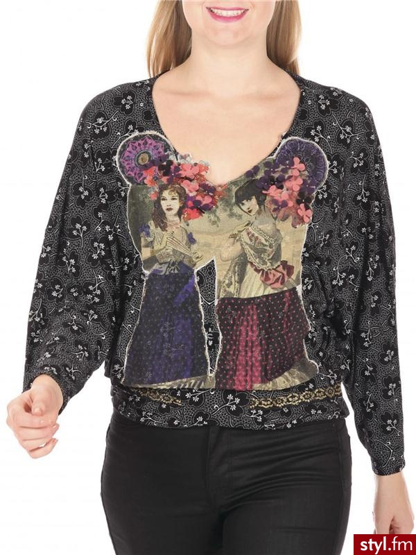 Desigual Top Tress Czarny rozm. S - Bluzki Ciuchy Moda