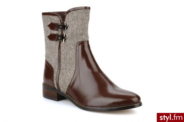 C.Petula PÓŁBUTY I BOTKI JANETTE BY C.PETULA (Brązowy) - Botki Buty Moda