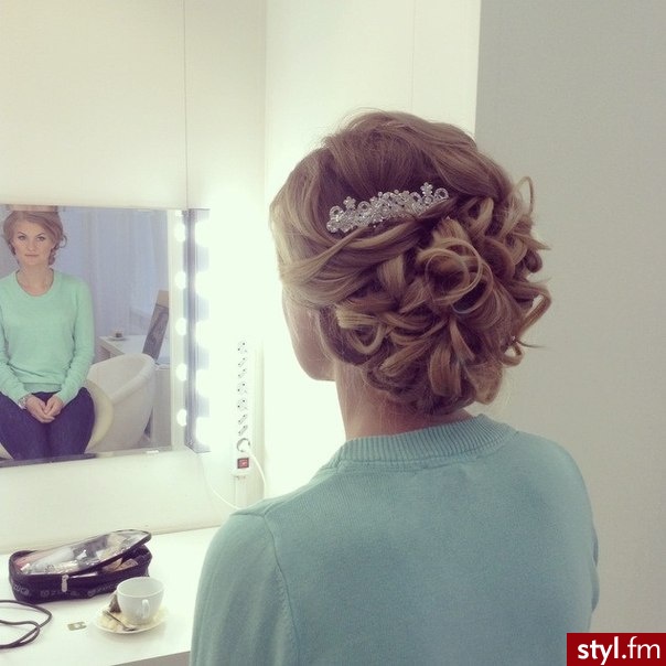 Blond Upięcie Kręcone Ślubne Długie Fryzury