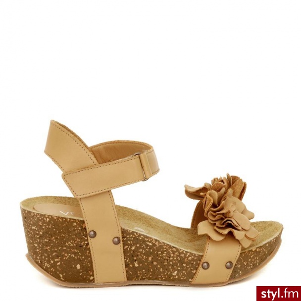 Venezia  Sandały Na Koturnie 4679 Buf Cuoi - Koturny Buty Moda