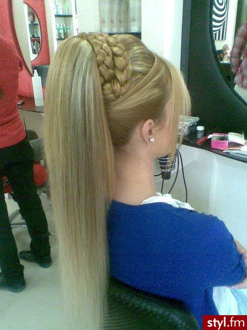 Blond Upięcie Proste Na co dzień Długie Fryzury