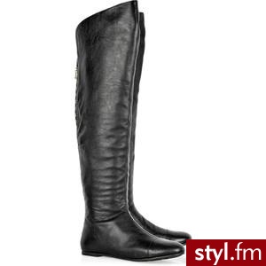 Marc by Marc Jacobs Eyelet-embellished flat leather boots - Polyvore. Pobrano ze strony: http://www.polyvore.com/marc_jacobs_eyelet-embellished_flat_leather/thing?id=19965694 - Pozostałe Buty Moda