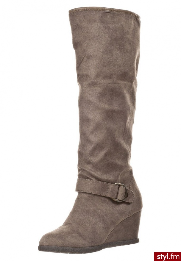 Anna Field Kozaki brązowy - Kozaki Buty Moda
