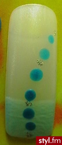 blue dots - Paznokcie