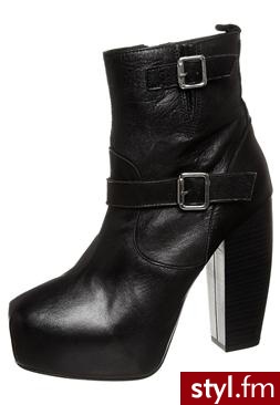 Buffalo Botki na platformie czarny (TM 105) - Botki Buty Moda