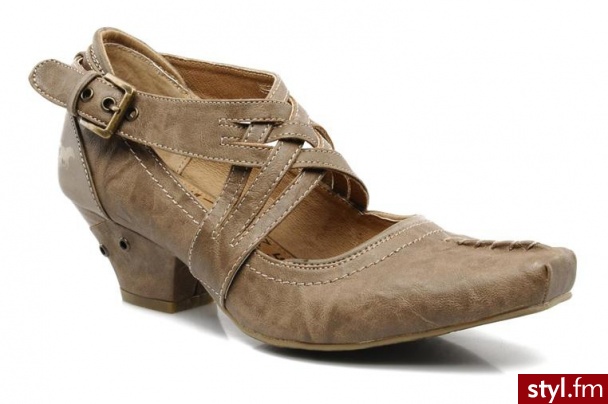 Mustang shoes CZÓŁENKA G2 TOILE W BY (Brązowy) - Czółenka Buty Moda