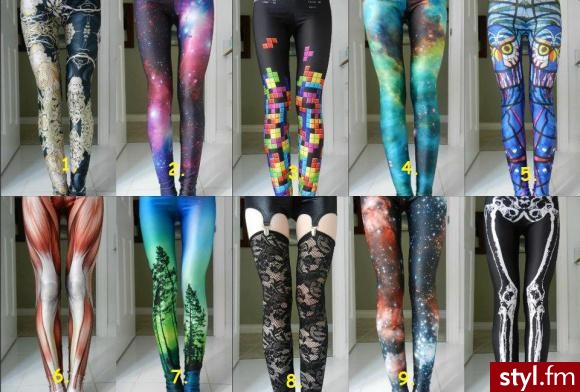 Leginsy Spodnie Moda
