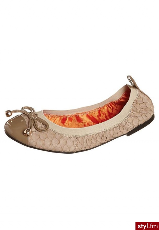 CAFèNOIR Baleriny beżowy - Balerinki Buty Moda
