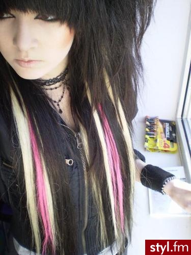 EMO Alternatywne Średnie Fryzury