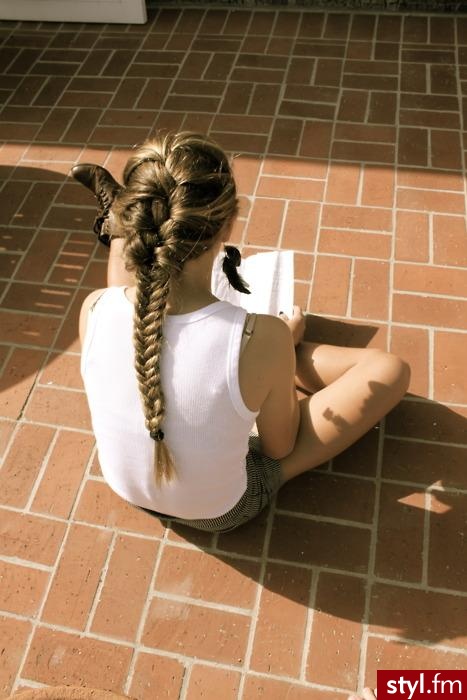 Blond Warkocze Proste Na co dzień Długie Fryzury