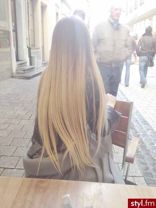 Blond Rozpuszczone Proste Na co dzień Długie Fryzury