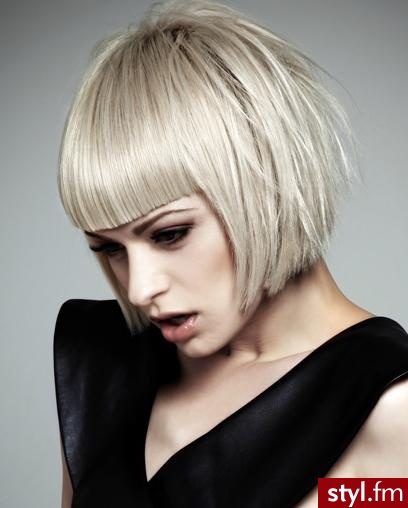 Blond Rozpuszczone Proste Na co dzień Krótkie Fryzury